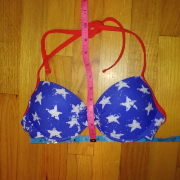 Stars Push-Up Halter Bikini Top Patriotic July 4th Swim Xhilaration SMALL - Picture 7 of 12